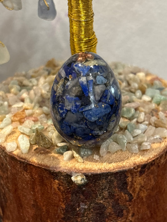 Petit œuf en Orgonite lapis-lazuli